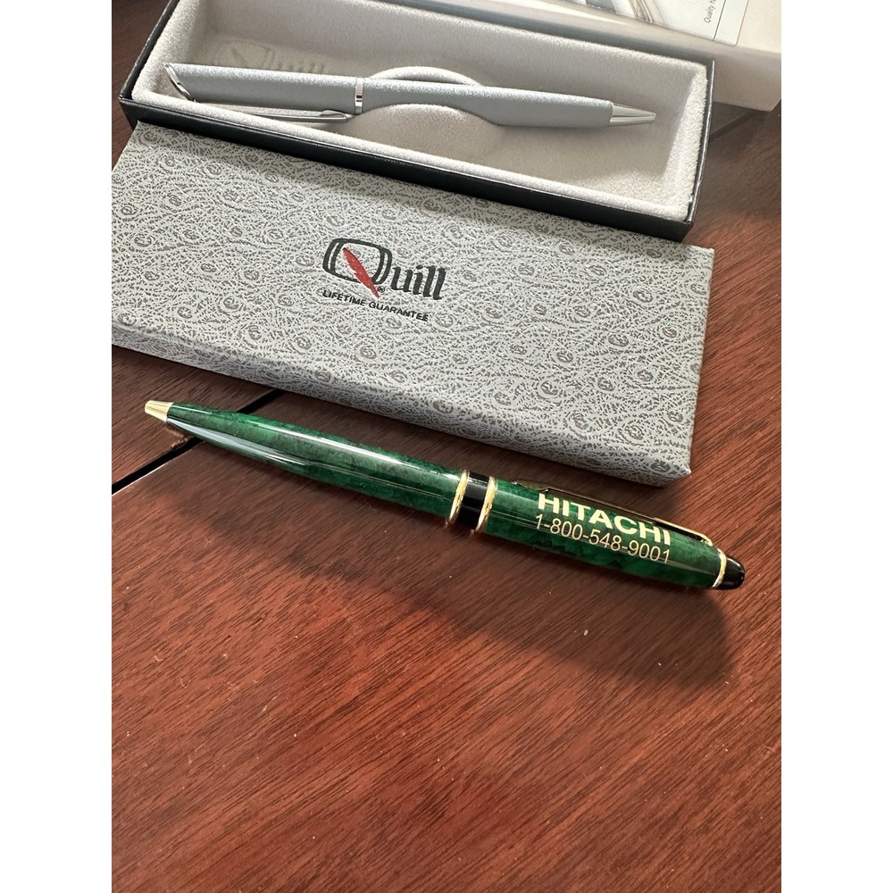 Vintage Quill Roller Pen / Waterman Set & Advertising Pen Hitachi READ - Picture 4 of 4